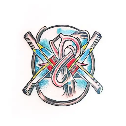 Broken Heart With 4 Horseshoes