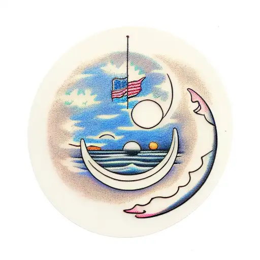 A Crescent Moon With That Letters Nk