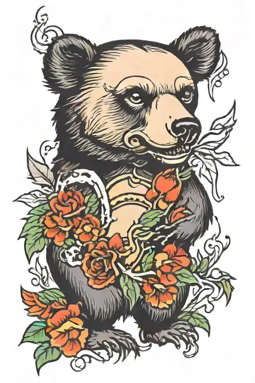 Exposed Bone Black Bear Leaking Poison