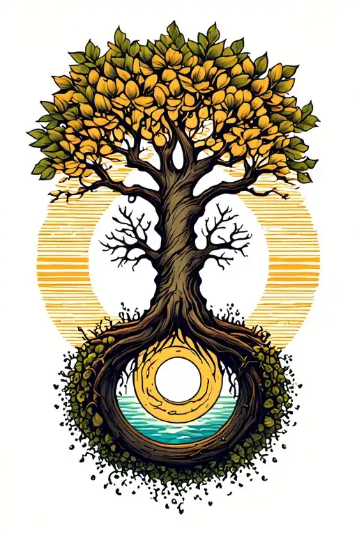 A Tree Of Life That Comes Out Of The Infinite Sign