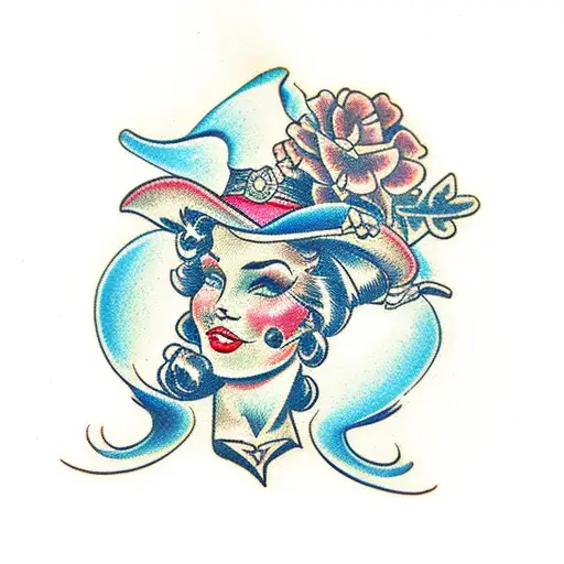 Western Pinup Cowgirl