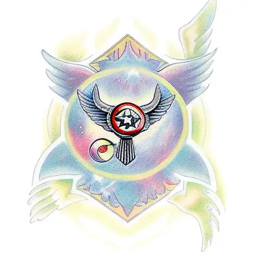 Star With Wings And Halo