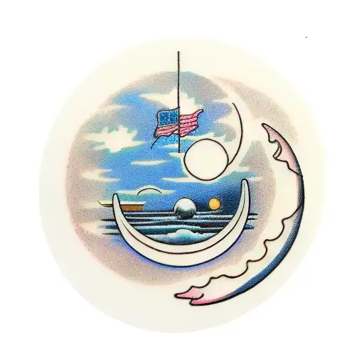 A Crescent Moon With That Letters Nk