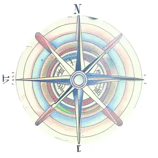 Clipper In Storm Compass Map