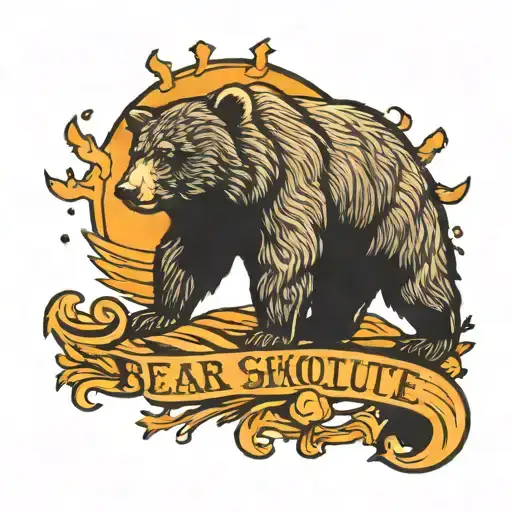 Bear Silhouette Filled