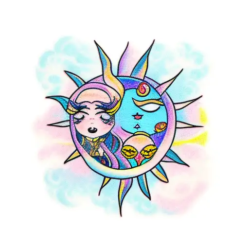 Sun Moon And Star Butterfly