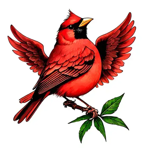 Angelic Red Finch Bird