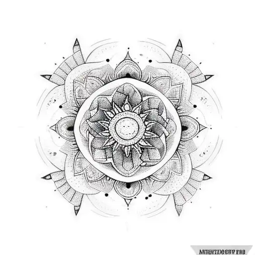 Create A Dotwork Mandala Featuring Symbols From Different Religions