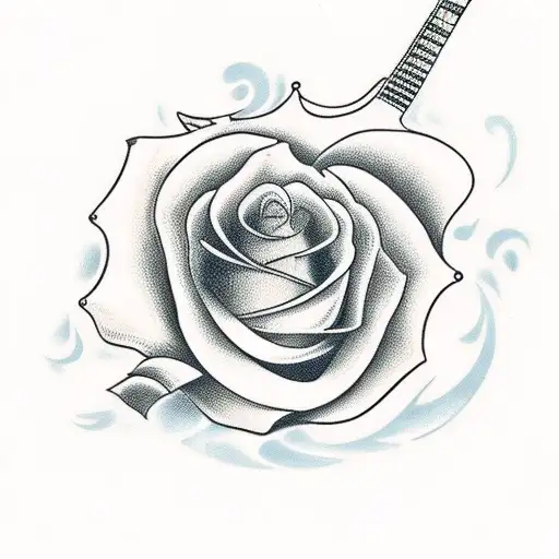 Combine A Guitar And A Rose In A Visually Striking Way