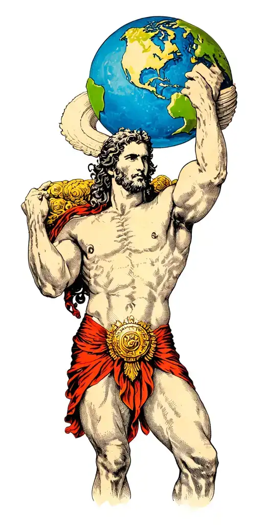 Atlas Titan Holding World On His Shoulders
