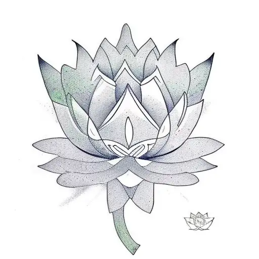 Lotus Flower Men Geometruc