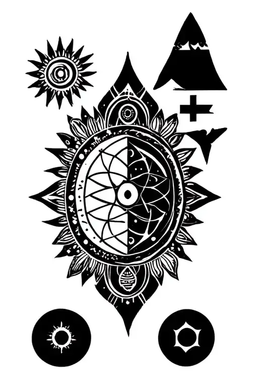 Chakra Symbols Representing Different Travel Destinations