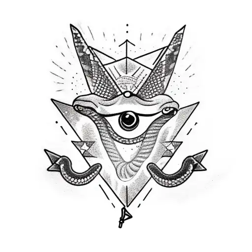 Camera Wrapped With Illuminati Eyes Along With A Snake Belt