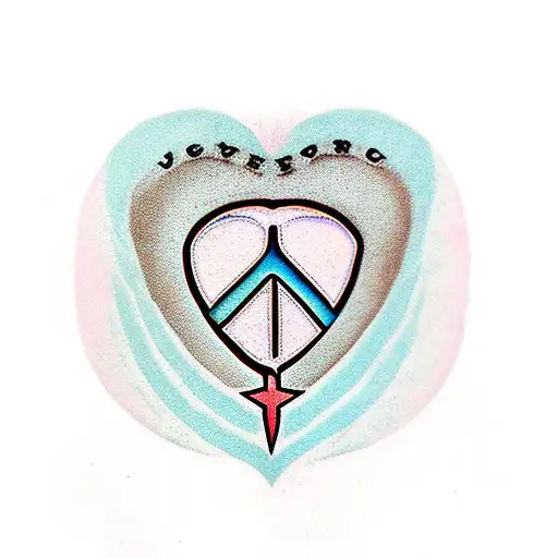 A Heart-shaped Peace Symbol Made Of Dental Tools