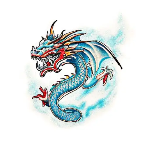 Dragon Breaking Out Of Skin