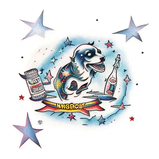 A Night Sky Filled With Crazy Dancing Animals