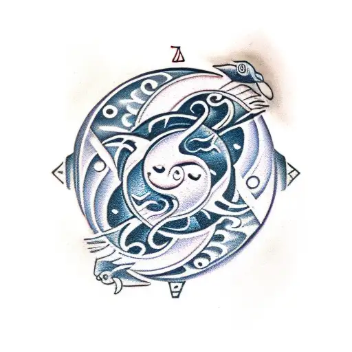 Yin And Yang Pisces Symbol