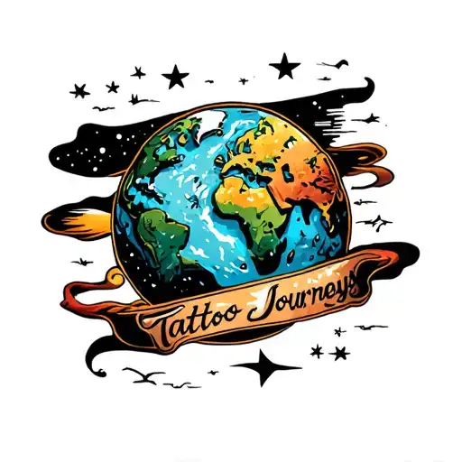 Tattoo Of A Persons Journeys On The Planet