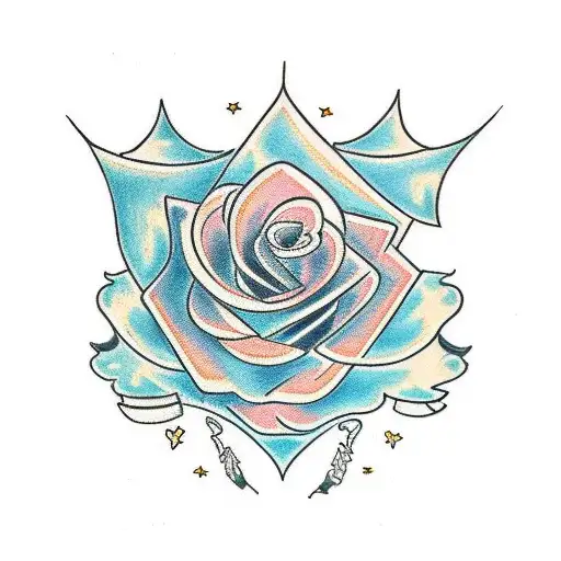 Phoenix With Rose And Ivy