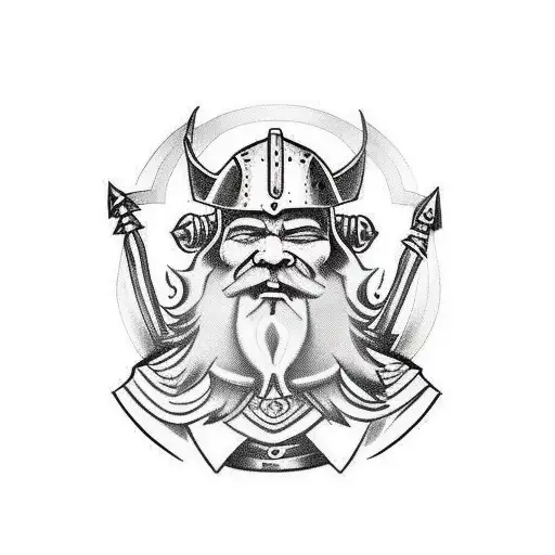 Dwarf Warrior With Armour And Weapons