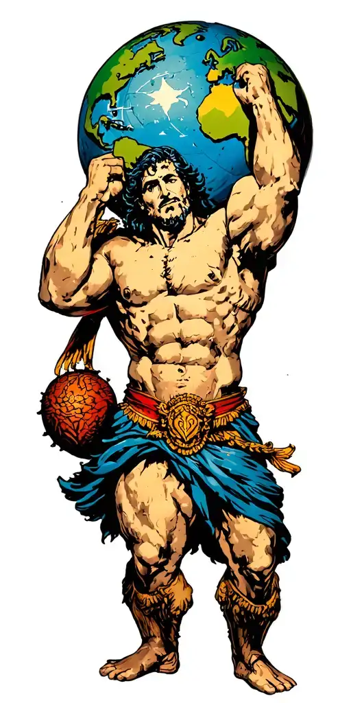 Atlas Titan Holding World On His Shoulders