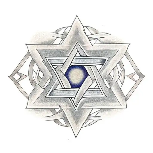 Star Of David Wrapped In An Olive Branch