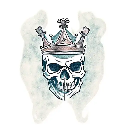 Skull With Crown And Falcon