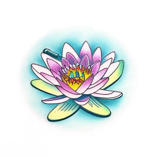 Water Lily With 9 And 22 Inside