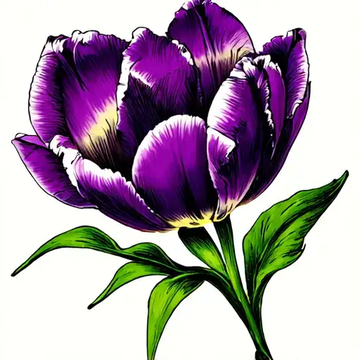 Dark Purple Tulip Flower