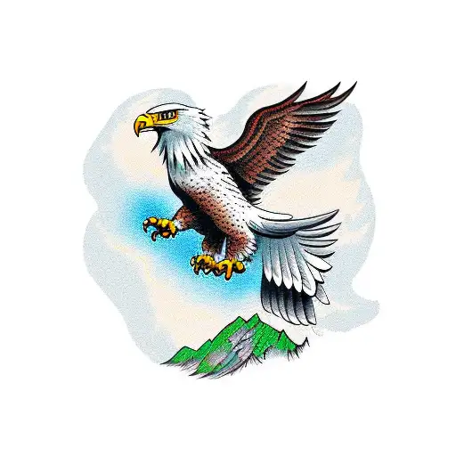 Eagle Holding Guitar