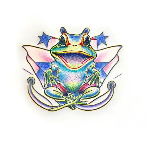 Proud Frog With Gold Star