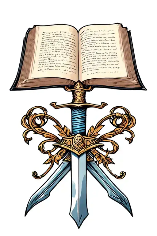 Book With Sword Piercing