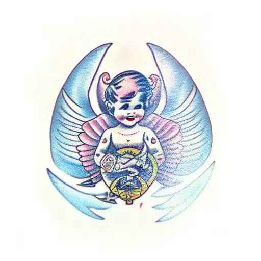 Wing Angel With Number 5