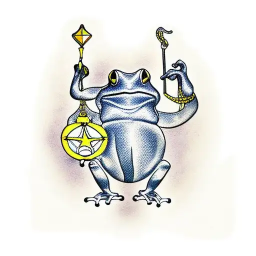 Proud Frog With Gold Star