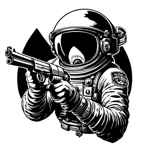 Astronaut With Guns N Roses