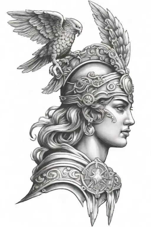 Athena Holding Medusa Shield