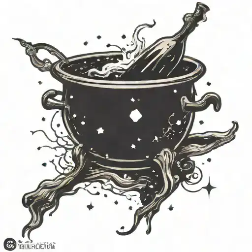 Cosmic Space Galaxy Overflowing Witch Cauldron