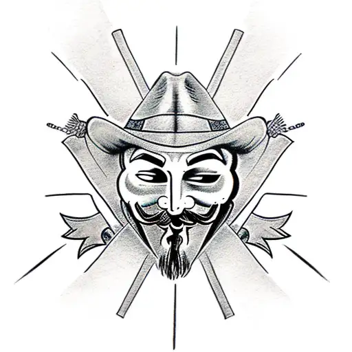 Guy Fawkes Mask Laser Eyes