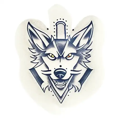 A Gangster Wolf Wearing A Suit And Holding Brass Knuckles