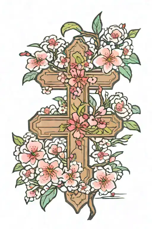 Cross That Turns Into Cherry Blossom Tree
