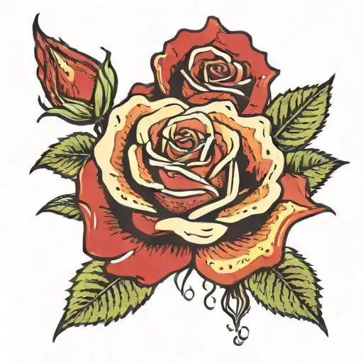 Rose With Blood Dripping