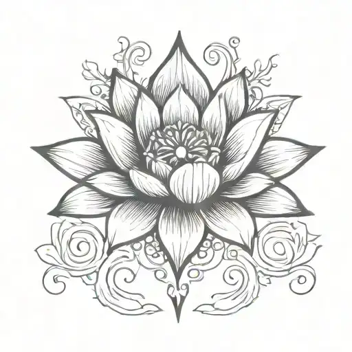 Lotus In A Diamond Shape