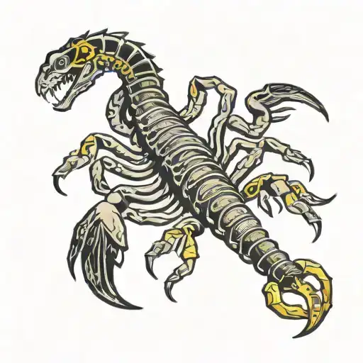 Upperarm Half Sleeve With A Scorpion