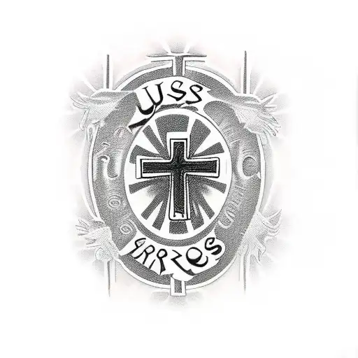 Jesus Cross With Katie And Rango Names In It