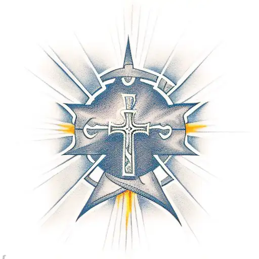 Christian Cross With Star