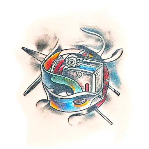 Abstract Sketch Of A Leather Smith's Workbench