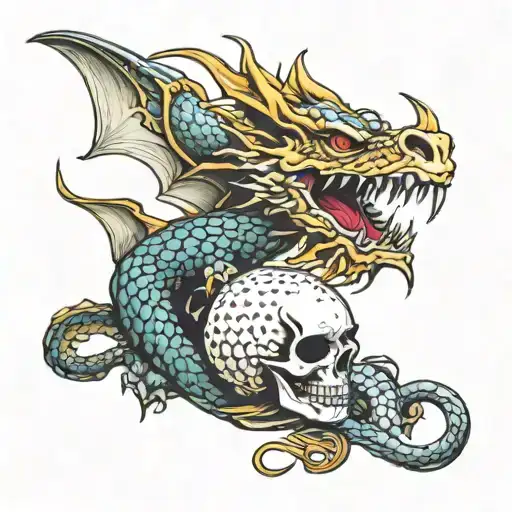 Skulls Golf Ball Dragon