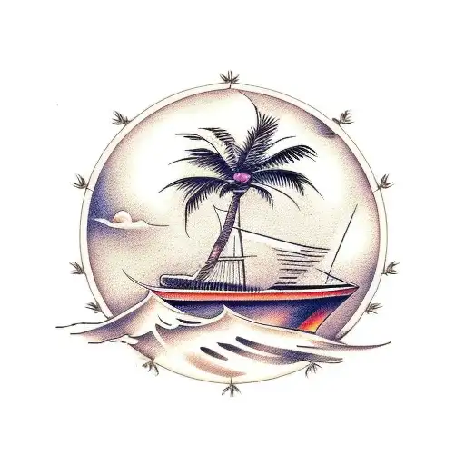 An Airbus With Palm Trees In The Background