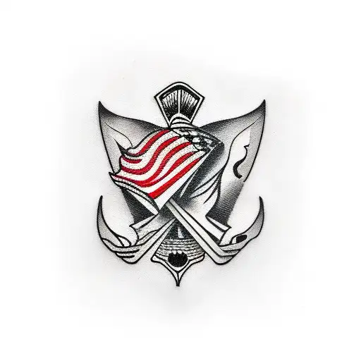 Playing Card With Knife And Dice