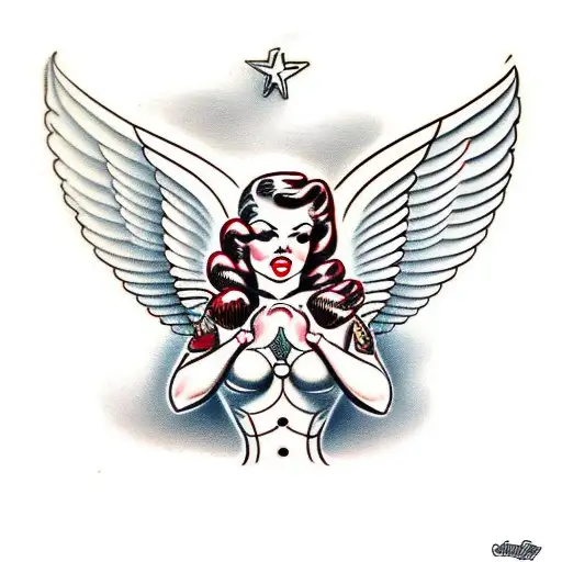 Female Pin Up Angel Warrior